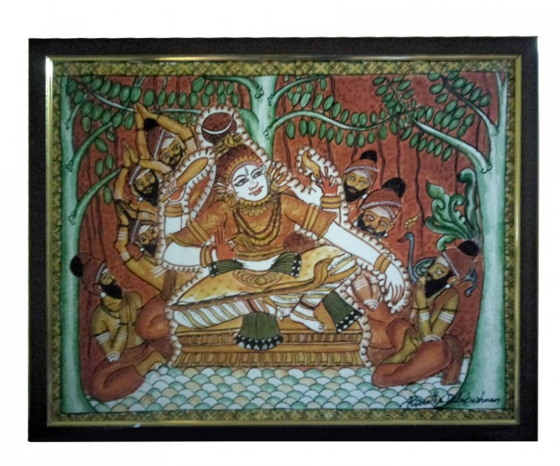Dakshinamoorthy in Kerala Mural Style Original Artwork