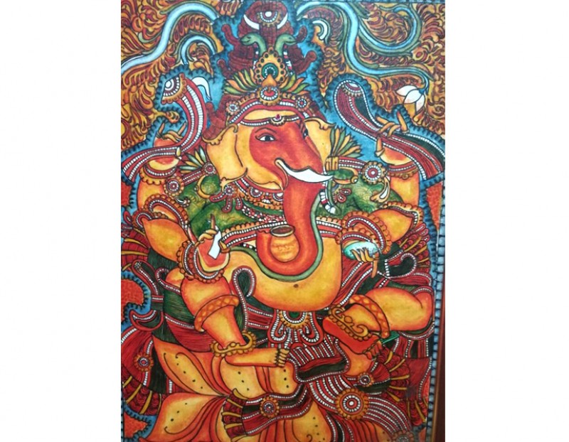 mural painting ganapathi