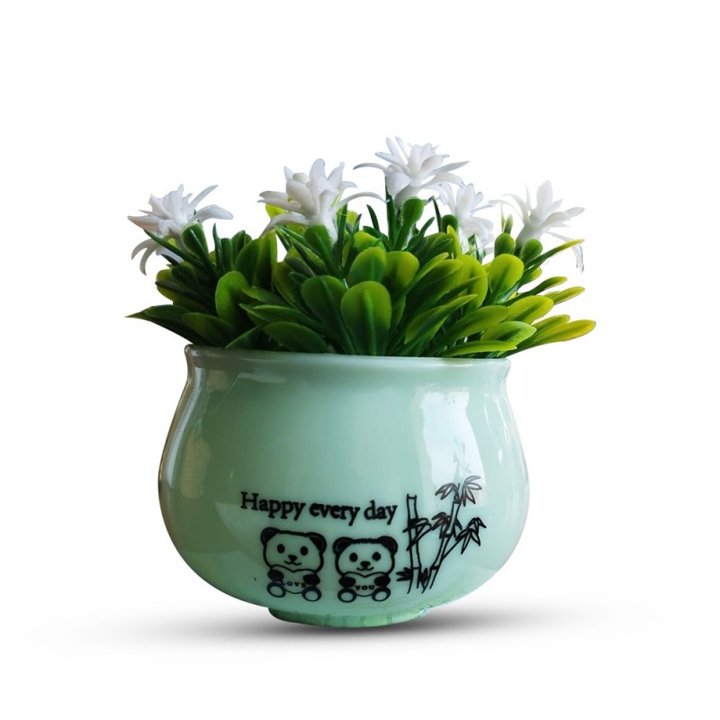 Pot with Artificial Plant