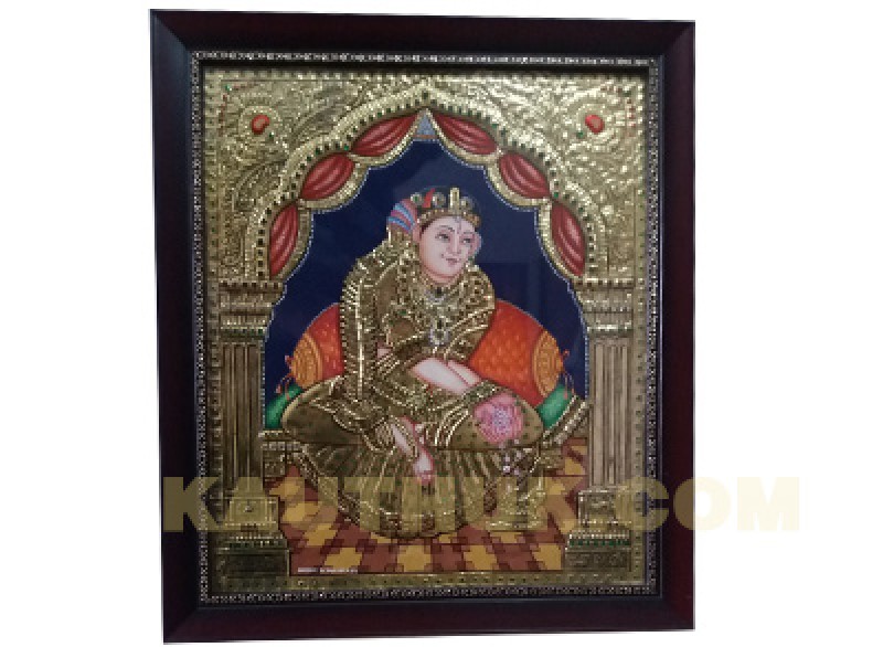 Karumariamman in Tanjore Style Artwork for Home Decor