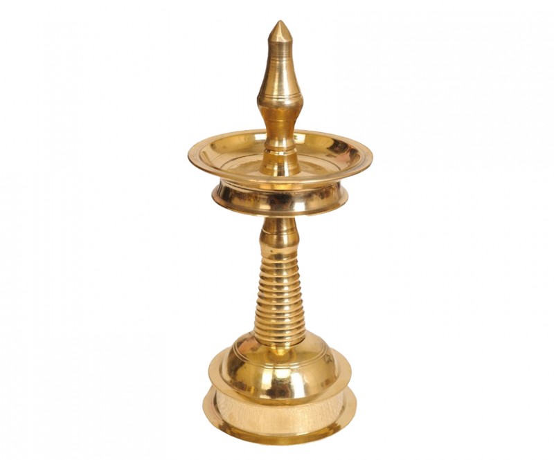 Traditional Lamp Nilavilaku Metal Diya for Pooja & Decor
