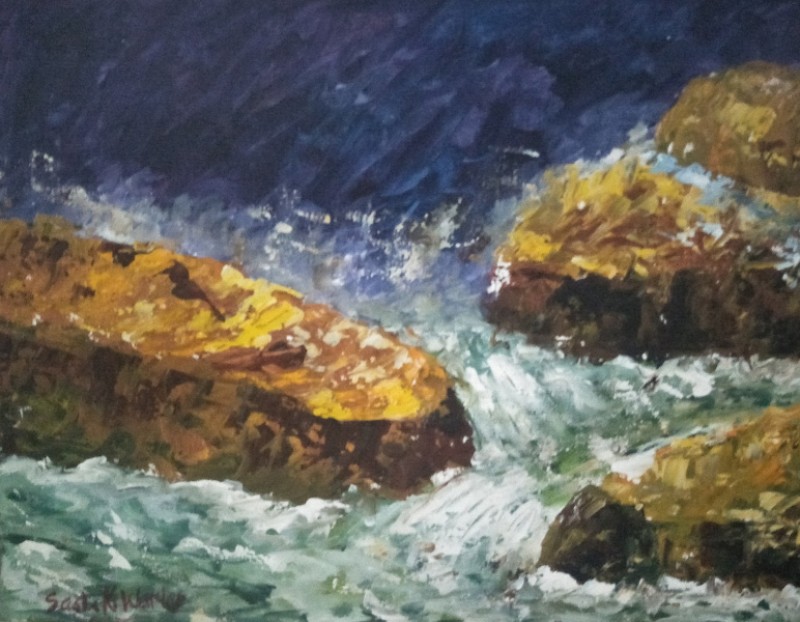 Waves Acrylic Painting for Wall Decor