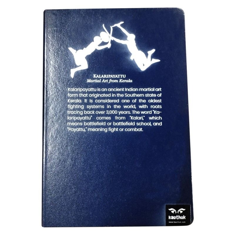 Kalaripayattu Theme Hardbound Journals A5 size for Souvenir Gifting (Navy Blue Cover)
