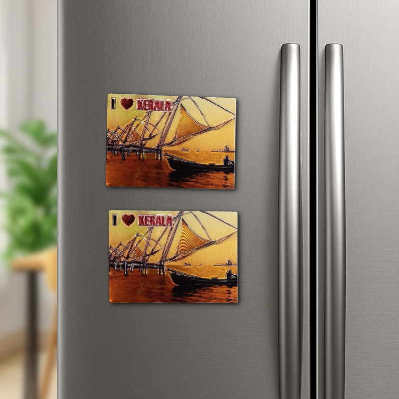 Kerala Boat Fridge Magnet – Set of 2