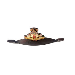 Dancing Kathakali on Boat Souvenir in 2D Wooden Cutout Souvenir for Decor & Gifting