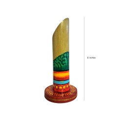 Decorative Hand Painted Bamboo Crafted Flower Vase Stand for Home Office Decor