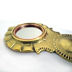 Aranmula Kannadi 2 inch Mirror with Brass Handle for Souvenir Gifting