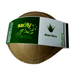 svasty Handmade Natural Aloevera Soap-100gms. in Eco Areca Leaf Packaging (Set of 3)