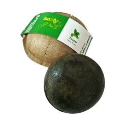 svasty Handmade and Natural Thulasi/Tulsi  Soap 100gms. in Eco Areca Leaf Packing (set of 3)