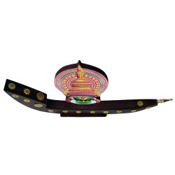 Handcrafted Wooden Model Kathakali Snake Boat Souvenir for Decor/Gifting