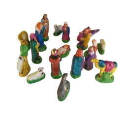 Christmas Crib set 18PC Multicolor Christmas Decorations for Home & Office