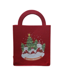 Christmas Treat Bag With Snow Man Picture