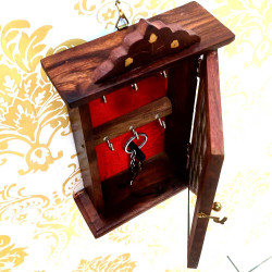 Decorative Almirah Shaped Wooden Key Holder – A Charm of Tradition and Functionality