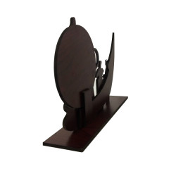 Kerala Souvenir Plaque Memento with Kathakali & Chenda Melam Traditional Temple musical with Chundan Vallam or the Race Boat for Gifting