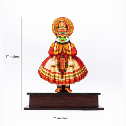 Kathakali Full Posture Wooden Plaque for Gifting & Decor