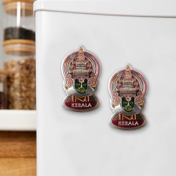Kathakali Face Fridge Magnet – A Miniature Keepsake from Kerala- Set of 2
