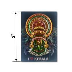 I ❤️ Kerala Kathakali Fridge Magnet – A Tiny Ode to Tradition-  Set of 2