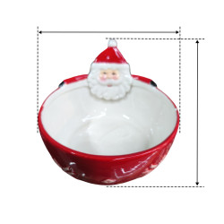 Santa Ceramic Christmas Bowl – Festive Serving & Candy Holder