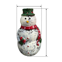 Snowman Ceramic Candle Holder