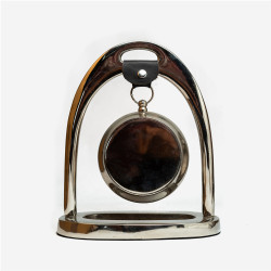 Stylish Metal Table Clock Silver Colour for Decor & Gifting