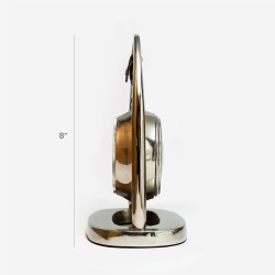 Stylish Metal Table Clock Silver Colour for Decor & Gifting