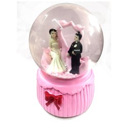 Romantic "I Love You" Snow Globe with Musical Sound for Valentine day Gifting