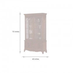 Elegant Double Door Teak Wood Crockery Cupboard for Home Interior Decor