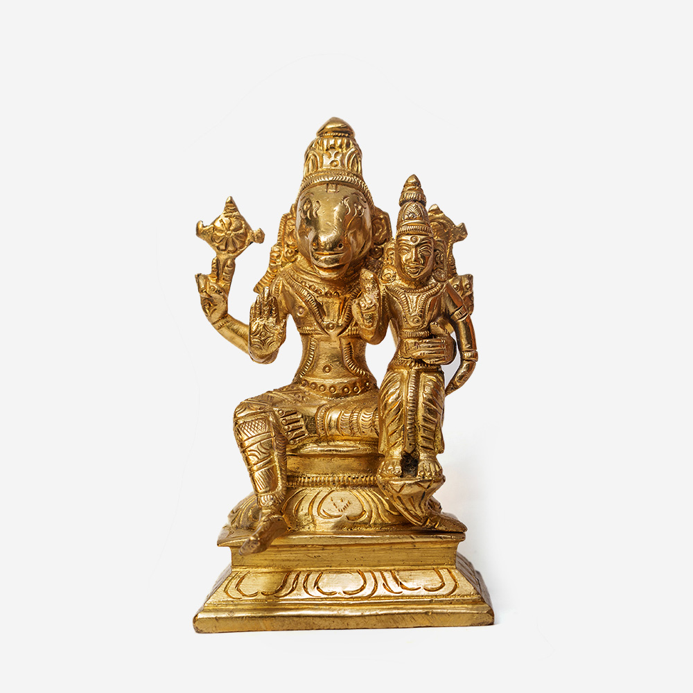 Varaha Laxmi figurine in Brass for Puja at Home & Workspaces