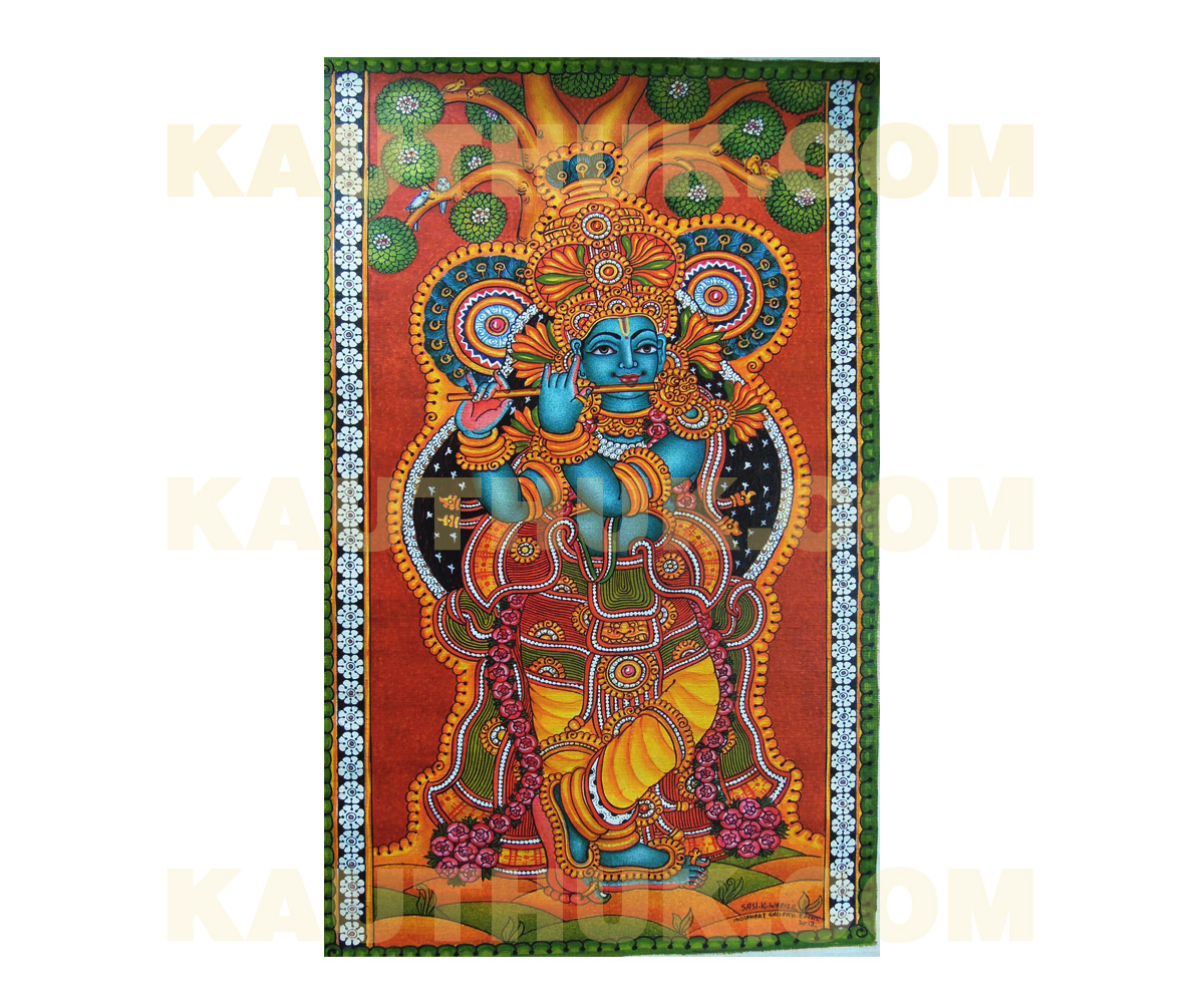 Buy Muraleedhara Kerala Style Mural Painting Online | Kauthuk
