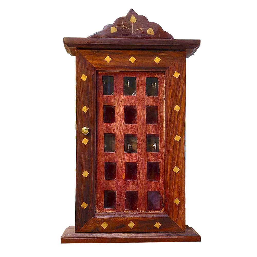 Decorative Almirah Shaped Wooden Key Holder – A Charm of Tradition and Functionality