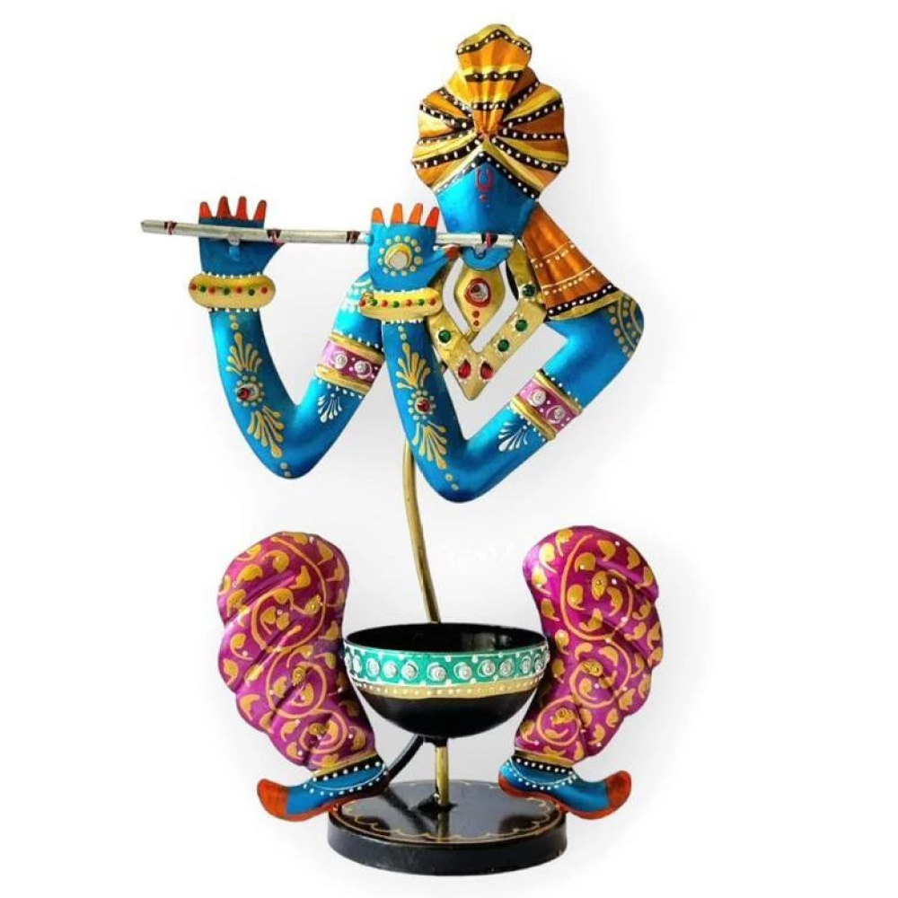 Krishna Metal Tea Light Candle Holder
