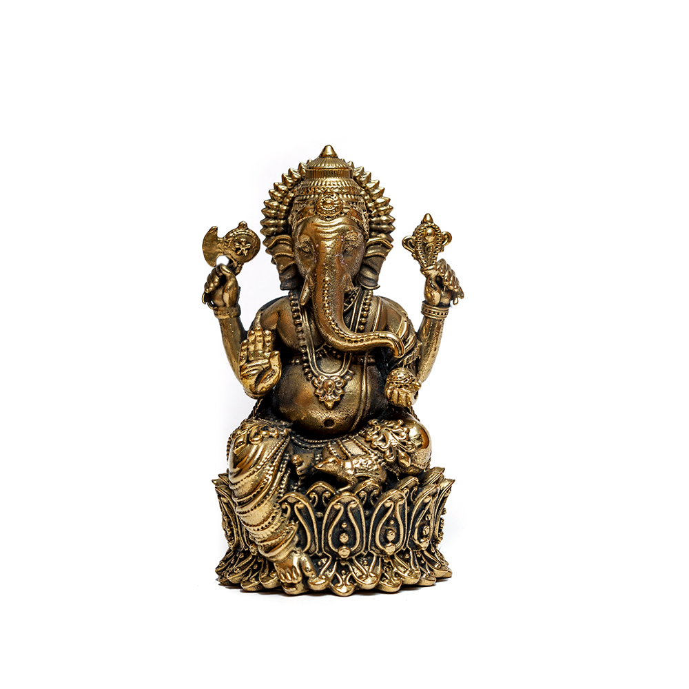 Lord Ganesha Idol 6" crafted in Brass for Puja & Presentation