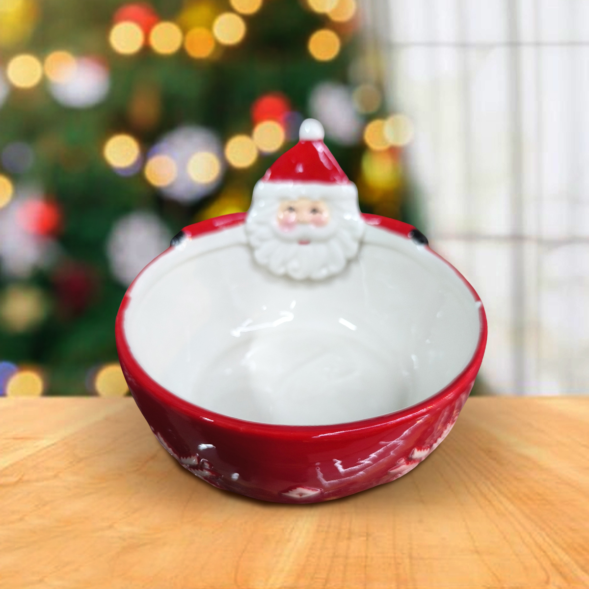 Santa Ceramic Christmas Bowl – Festive Serving & Candy Holder
