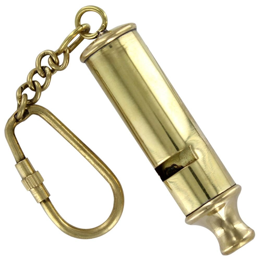 Brass Scout Whistle Keychain