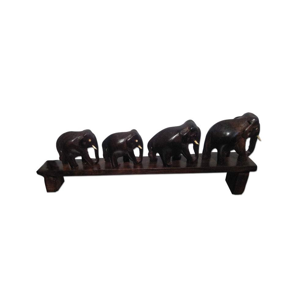 Elephants on Bridge Figurine - (4 Elephants)