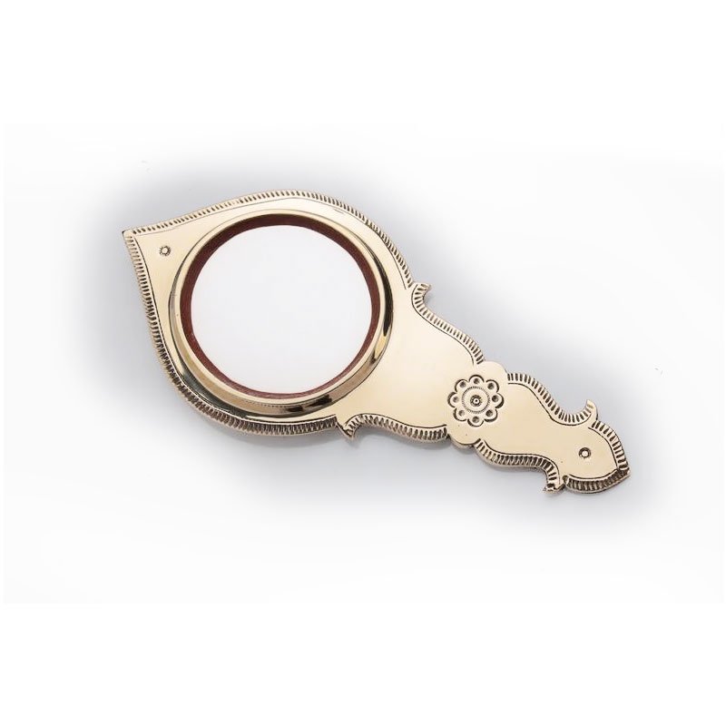 Aranmula Kannadi 2 inch Mirror with Brass Handle for Souvenir Gifting thumbnail 3
