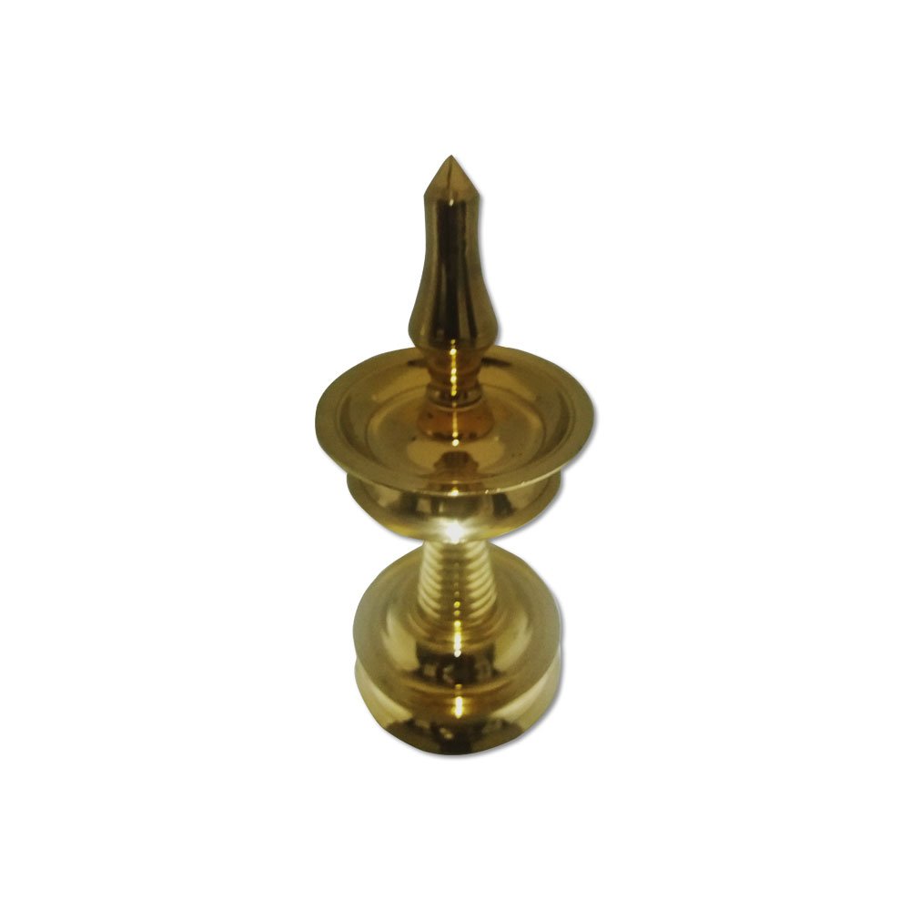 Traditional Lamp Nilavilaku Metal Diya for Pooja & Decor thumbnail 3