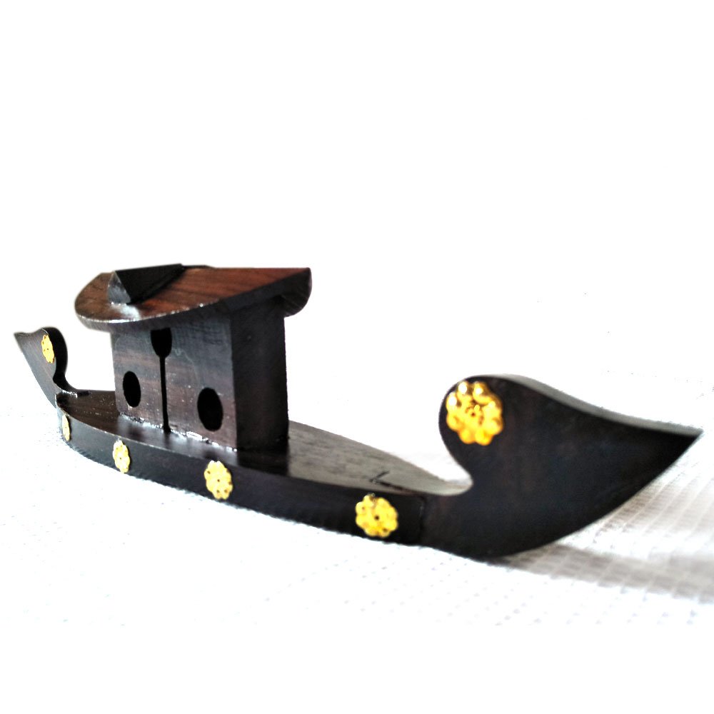 Rosewood crafted Kerala house boat miniature for decor and gifting thumbnail 3