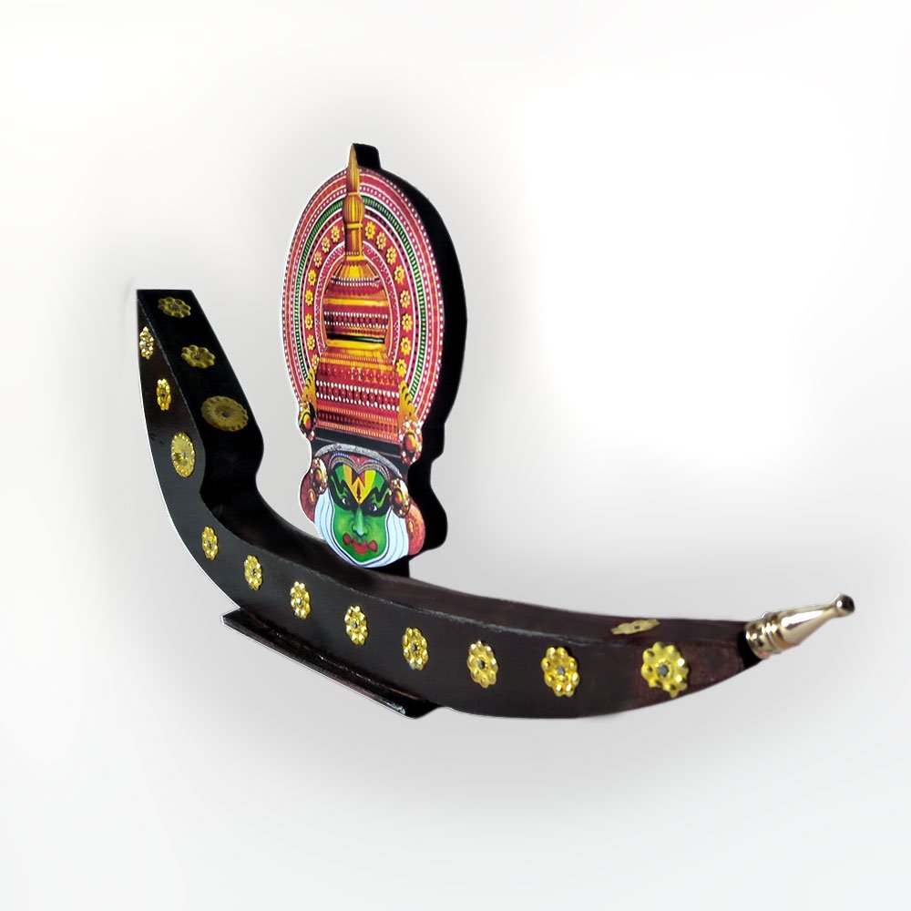 Traditional Miniature of Kathakali Snake Boat Souvenir with Decorative Print for Home Decor and Gifting thumbnail 2