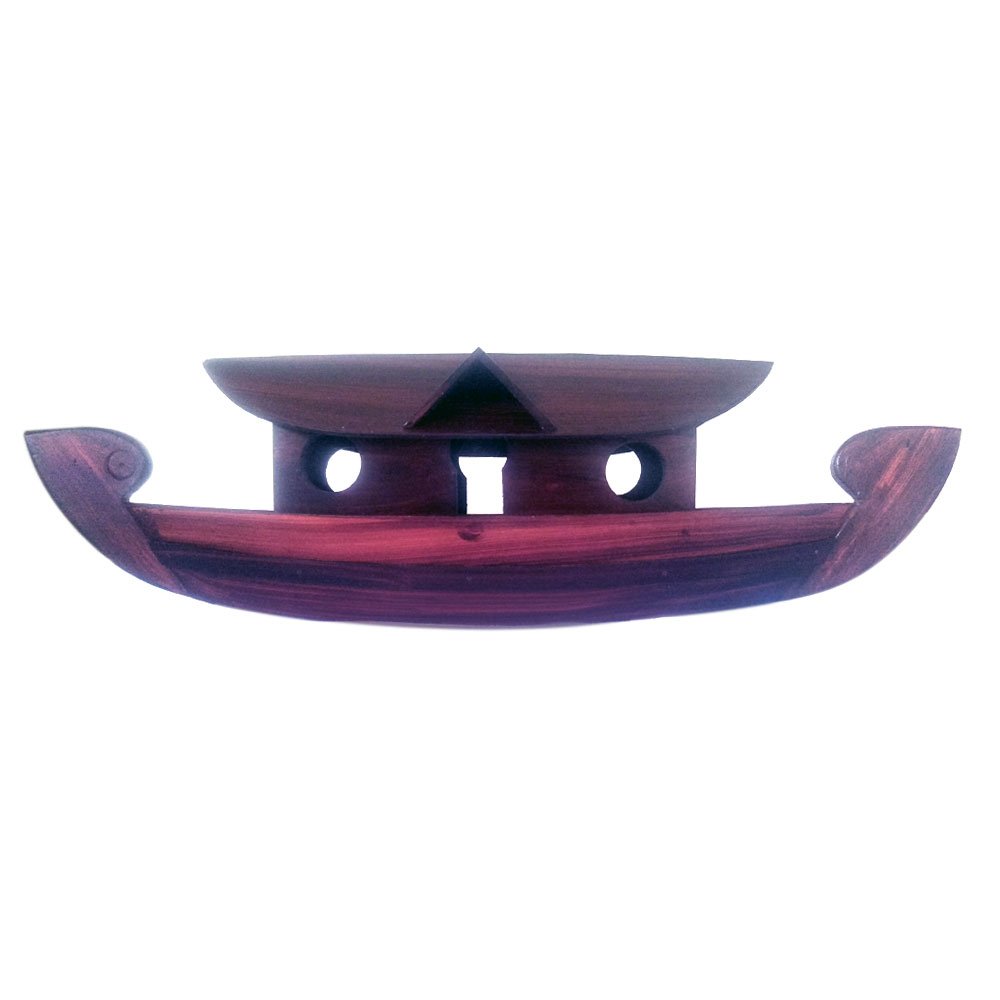 Wood Crafted Kerala Houseboat Miniature for Decor & Gifting thumbnail 2