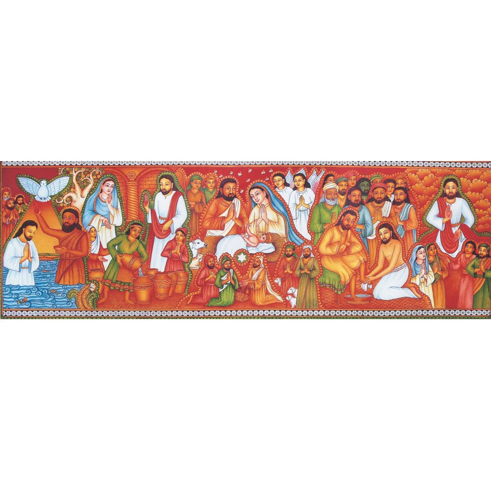 Life of Jesus Painting Series in Kerala Mural Style