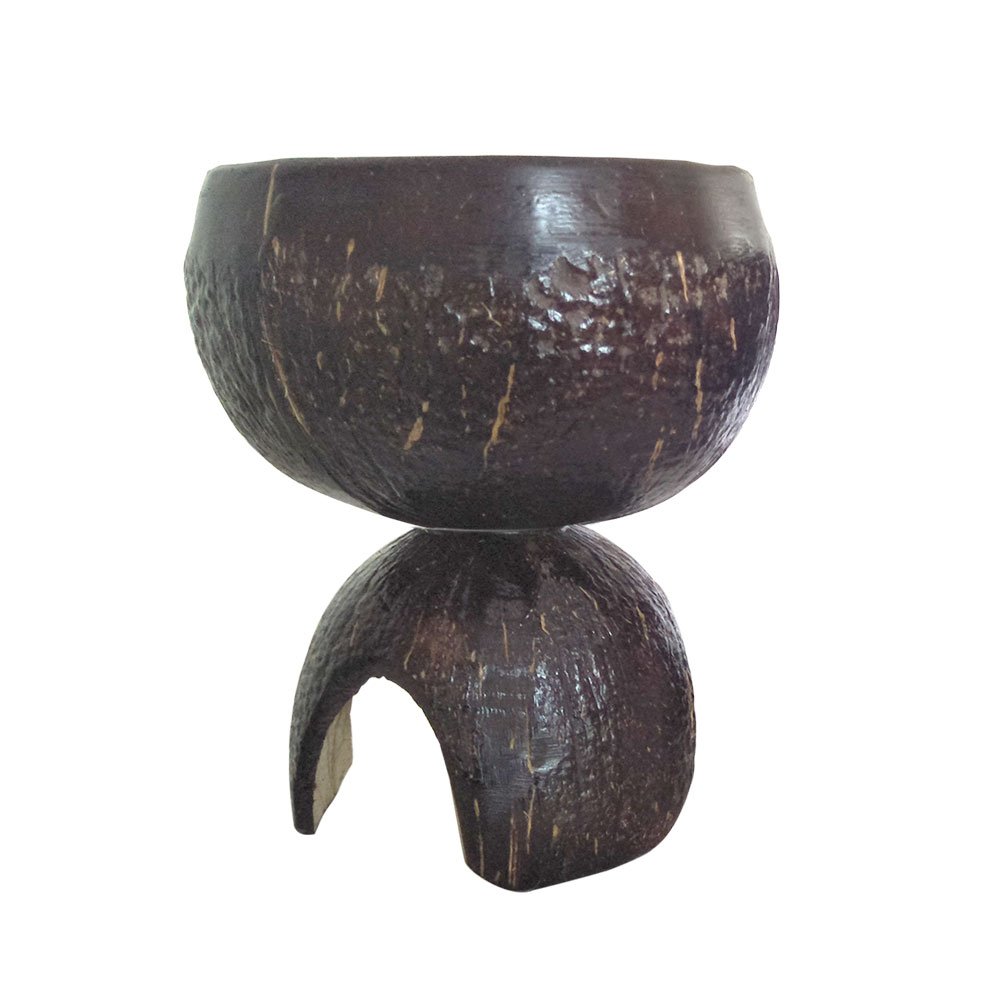 Handcrafted Natural Coconut Shell Crafted Planter Bowl for Home Decor thumbnail 2