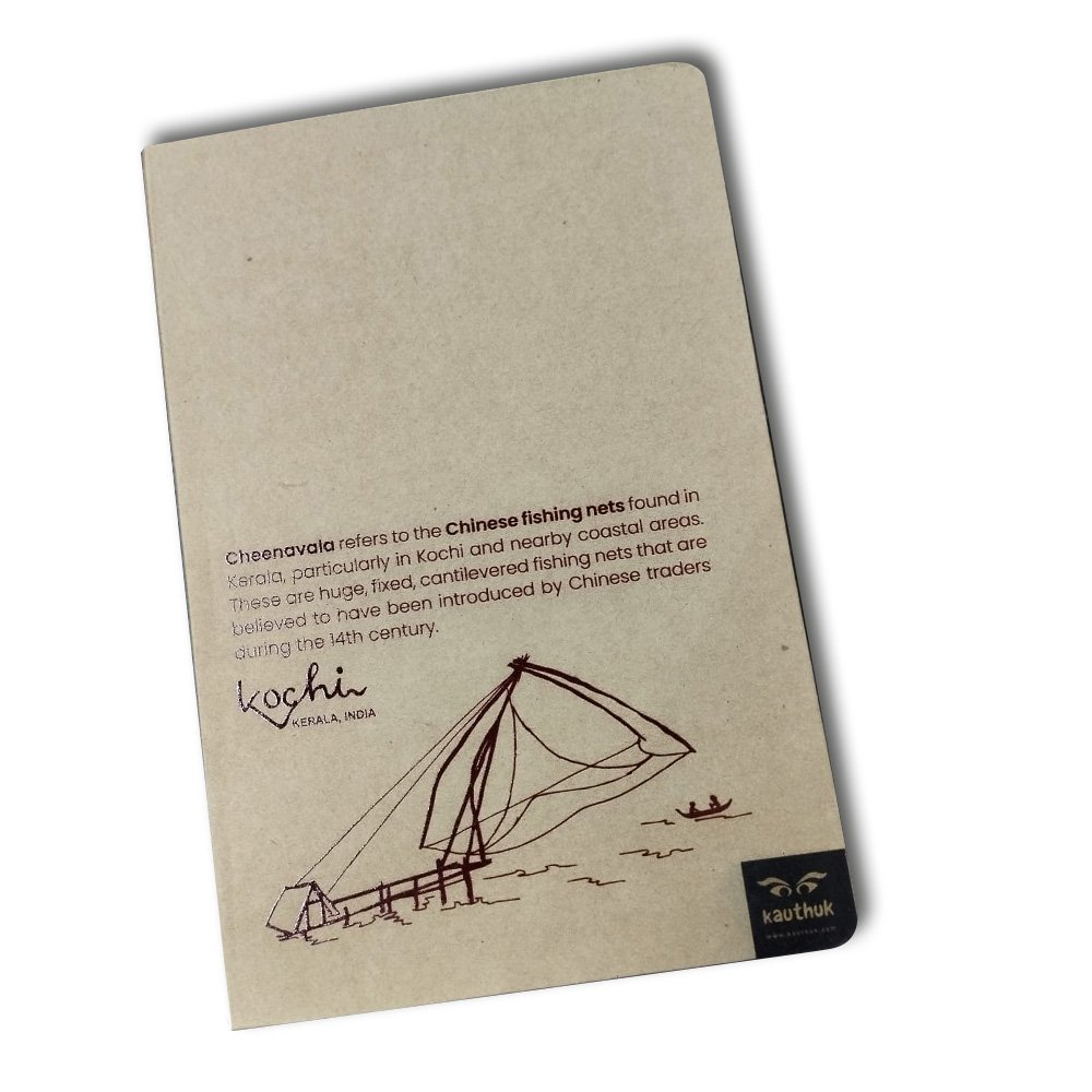 Kochi, Kerala Theme Hardbound Journals A5 size for Souvenir Gifting (Paper Bound)