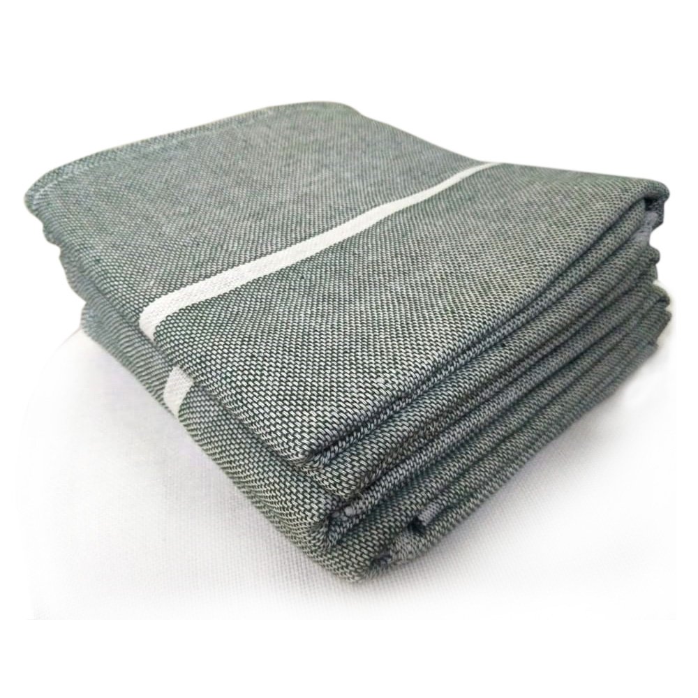 Light Edge Stitched Cotton Bath Towel Thorthu For Bathroom & Multipurpose Use (Grey, Set of 3) thumbnail 2