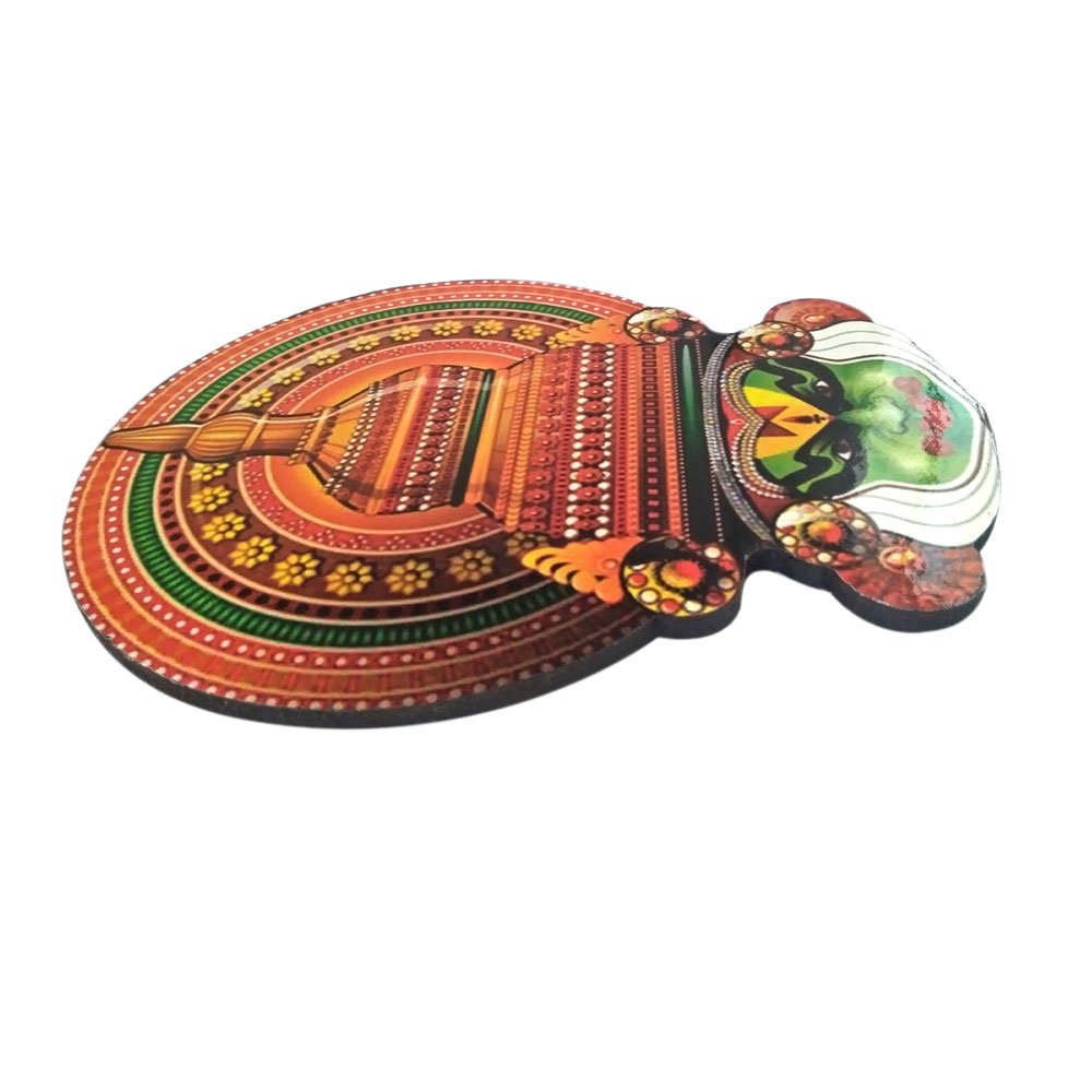 Kathakali Mask Wall Hang-Multicolor Print thumbnail 2