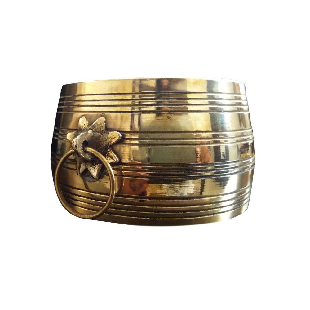 Decorative Small Bell Metal Alloy Nazhi/Changazhy/Idangazhy Traditional Measuring Bowl Miniature thumbnail 2